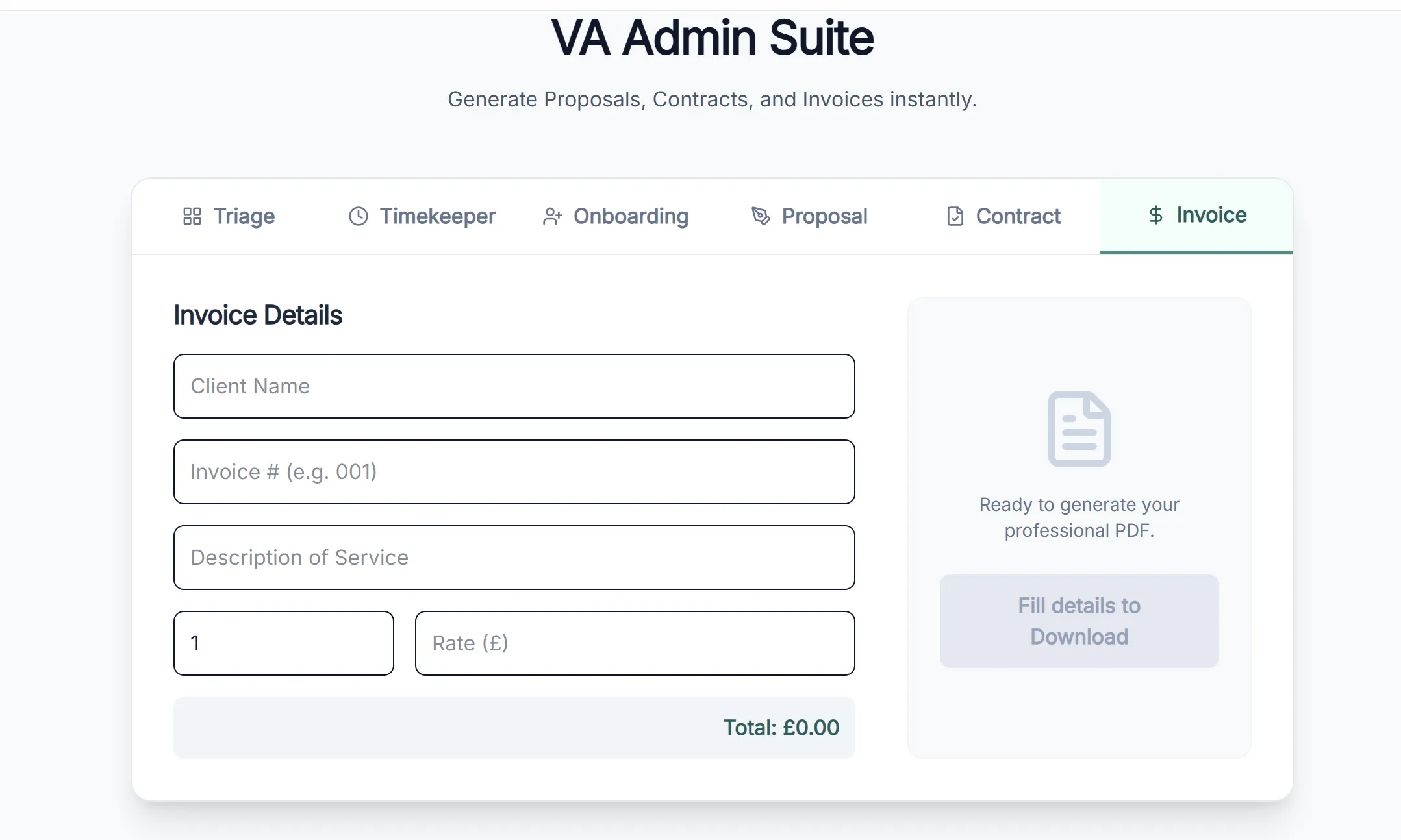 Automated Invoice Generator