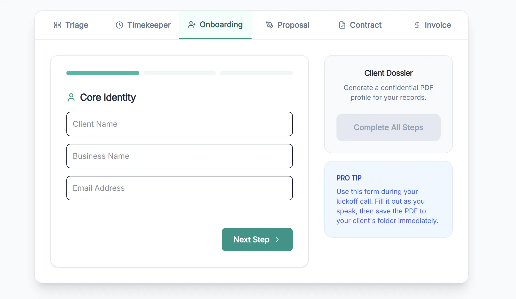 Client Onboarding Wizard