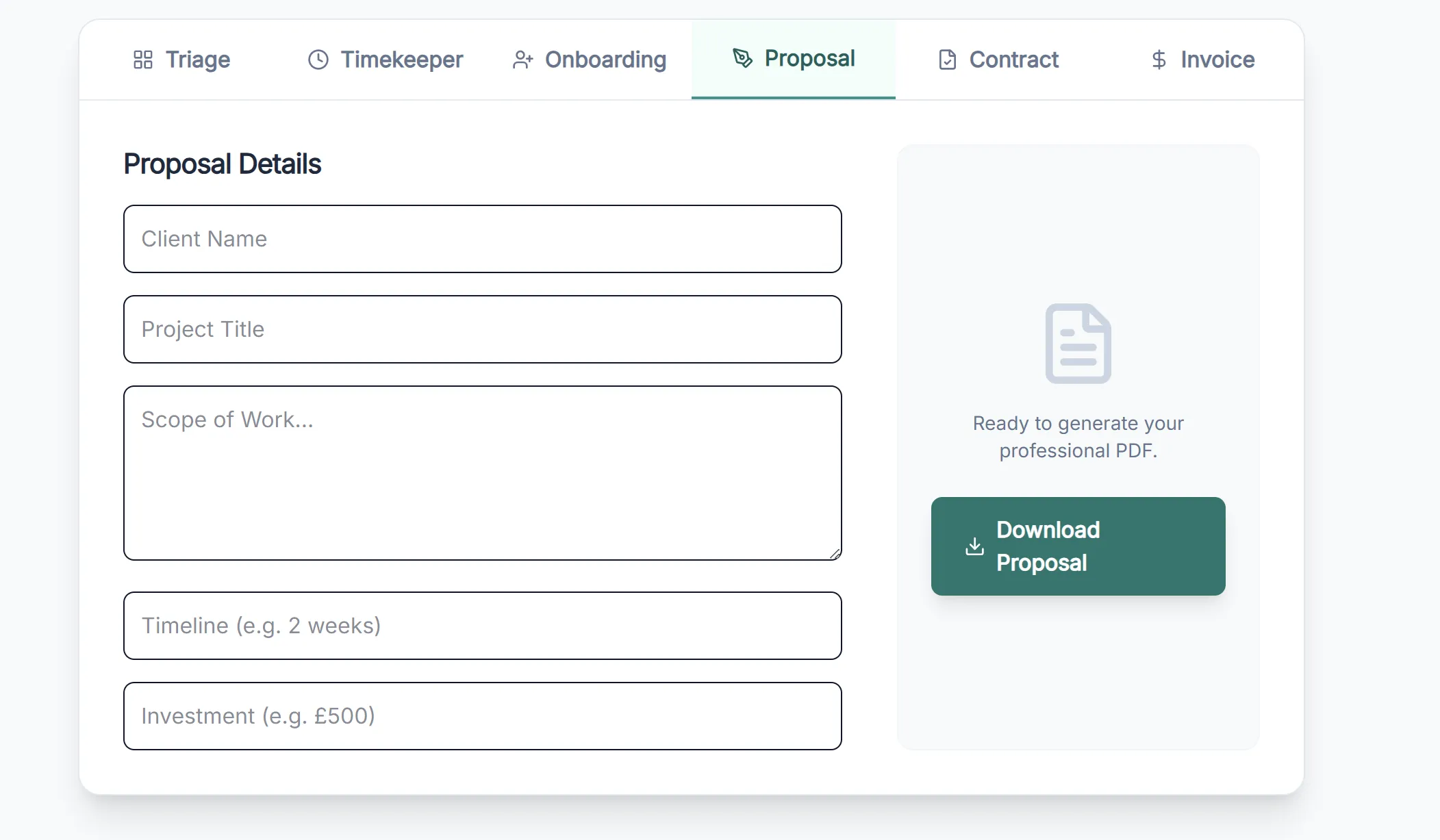 Premium Proposal Template